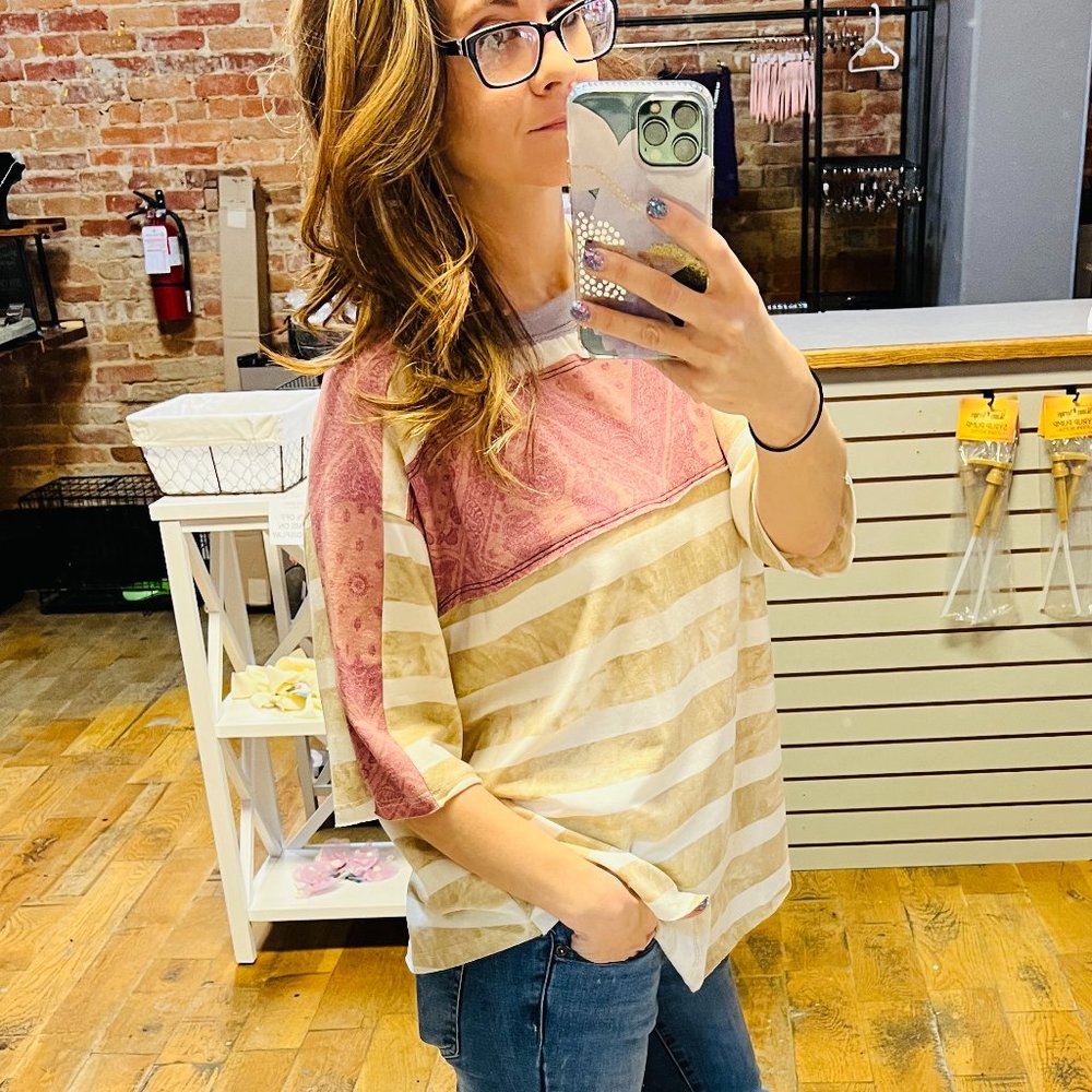 Purple Multi-Print Top